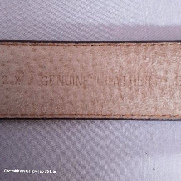 Kenneth Cole Mens Belt 38 Waist Darkest Brown Genuine Leather - Picture 10 of 14